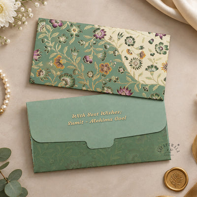 Pastel Floral Matte Shagun Envelopes | LIFAFEWALA (Matte Finish, Pack of 20–200)