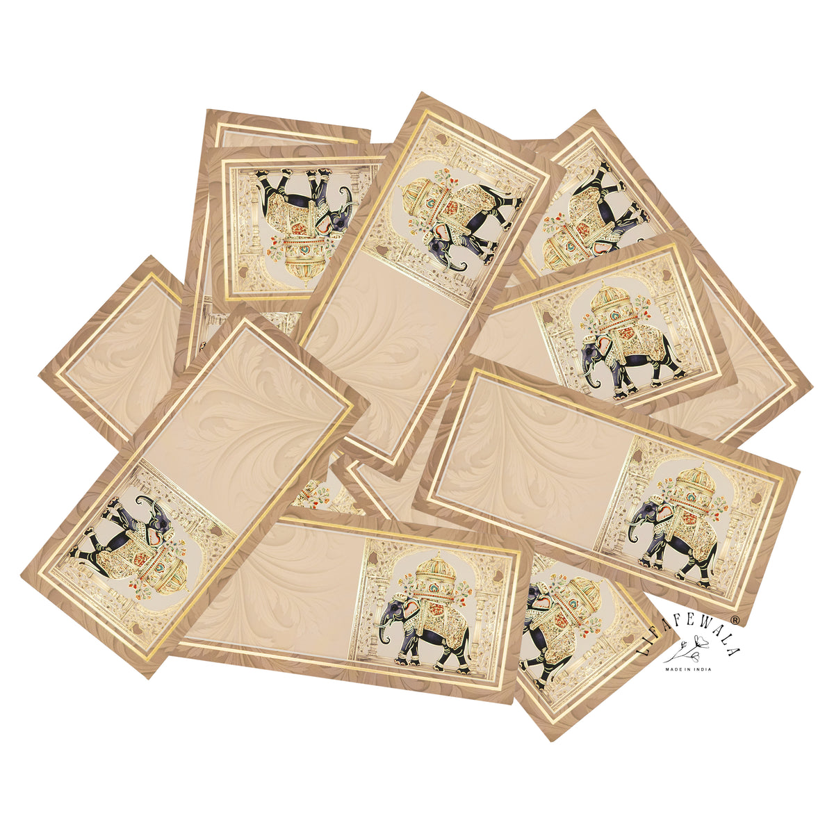 Royal Elephant Howdah velvet shagun envelope by LIFAFEWALA – scattered envelopes
