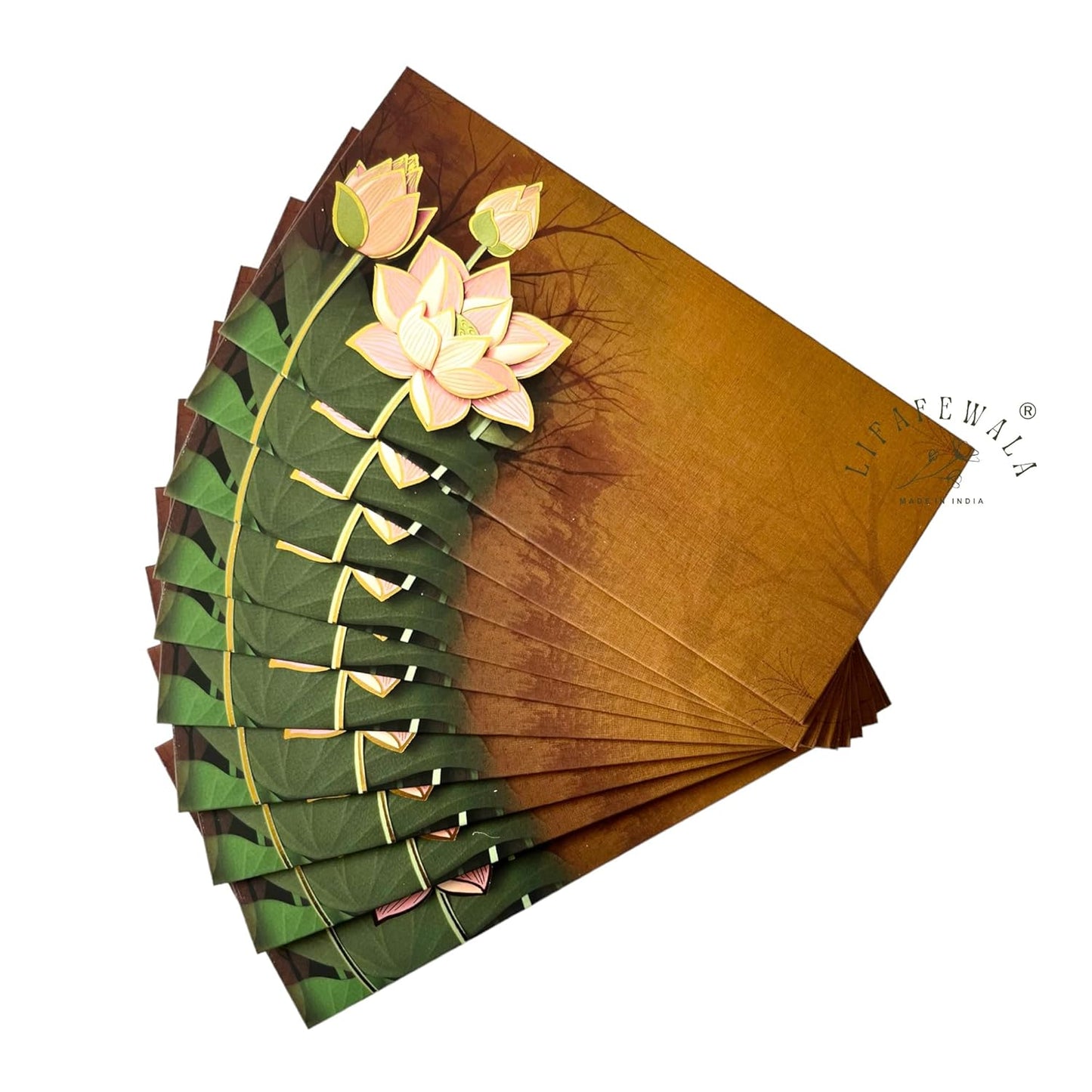 Luxury Brown Floral Envelopes | Wedding Money Gift Covers – Lifafewala