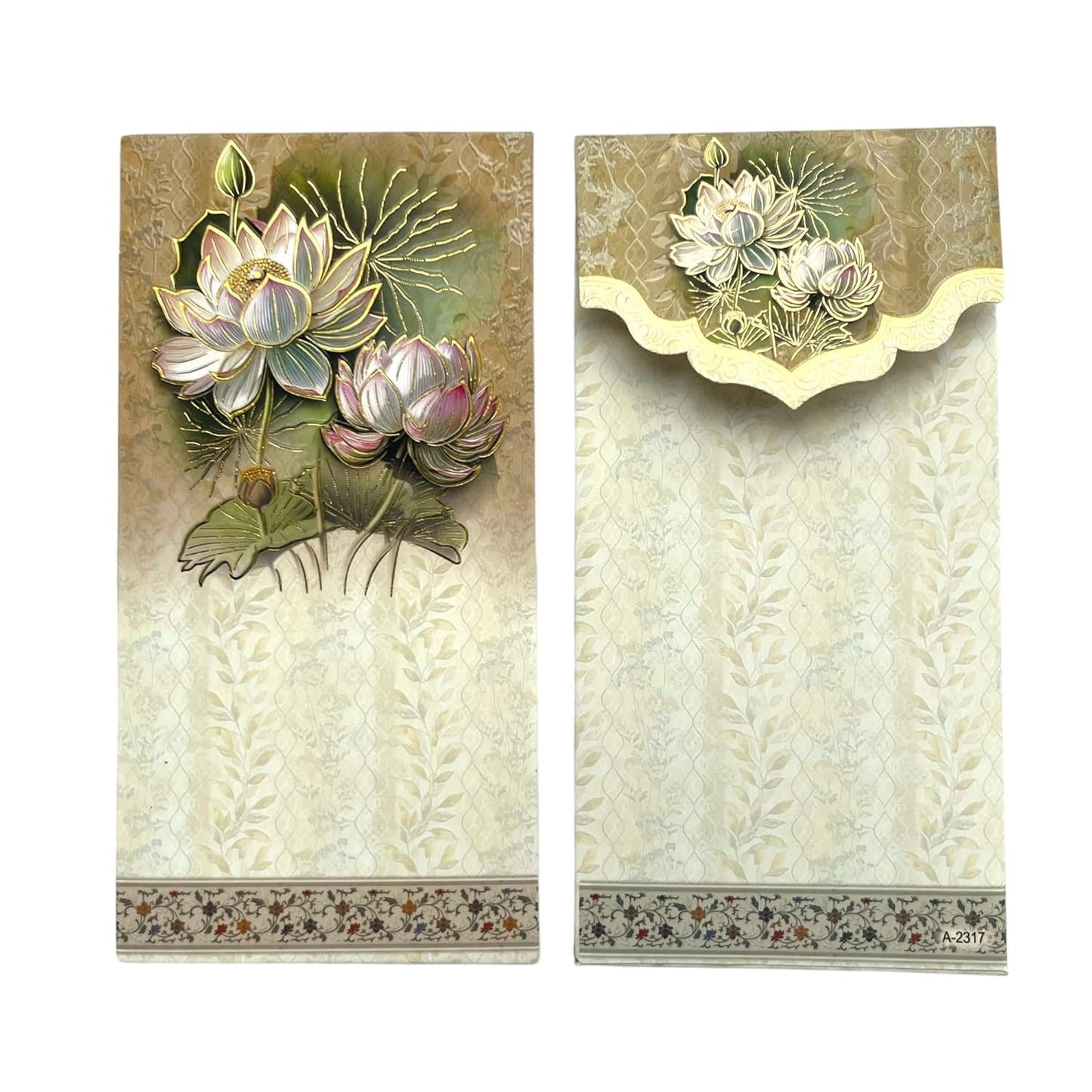 Royal Lotus Flower Velvet Shagun Envelopes – Wedding & Festive Gifting | Lifafewala