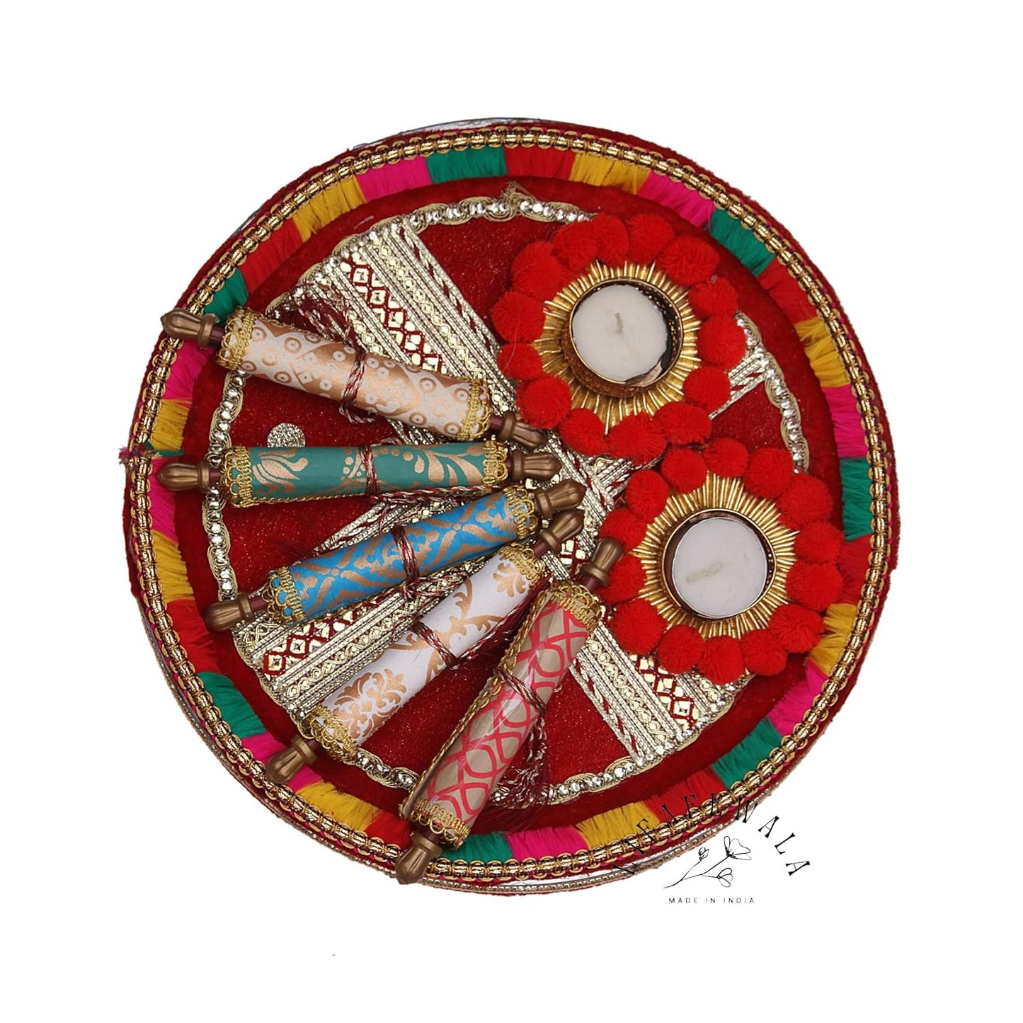 Lifafewala Premium and Exclusive Designer Ethnic Shahi Farmaan/Roll/Scroll Money Envelopes for Wedding, Birthday, Engagement and Various other Occasion and Festivities.| Pack of 10 | Color: Multicolor