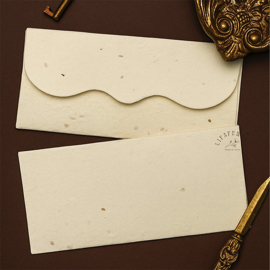 LIFAFEWALA Plantable Tomato Seed Paper Envelopes Cream Color