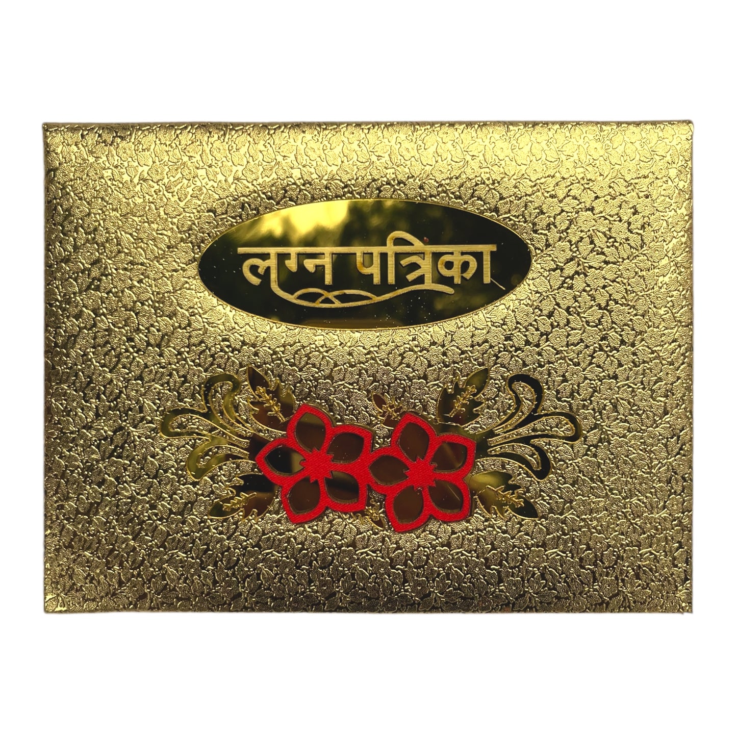 Designer Velvet Wedding Lagan Patrika |Golden | Lifafewala