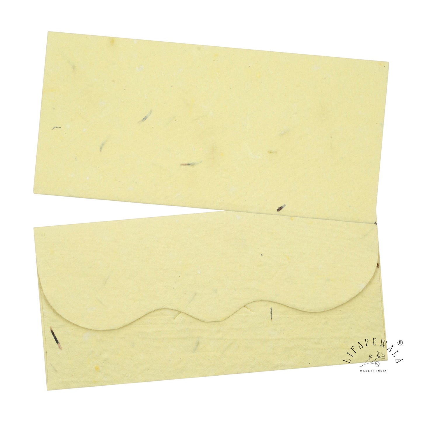 Eco-Friendly Seed Paper Envelopes by LIFAFEWALA | Marigold Flower Plantable Covers (Pastel Yellow, Pack of 20–200)