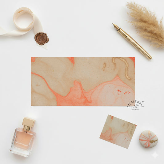 Eco Friendly Handmade Paper Envelopes | LIFAFEWALA (Recycled, Reddish Orange – Pack of 20–200)