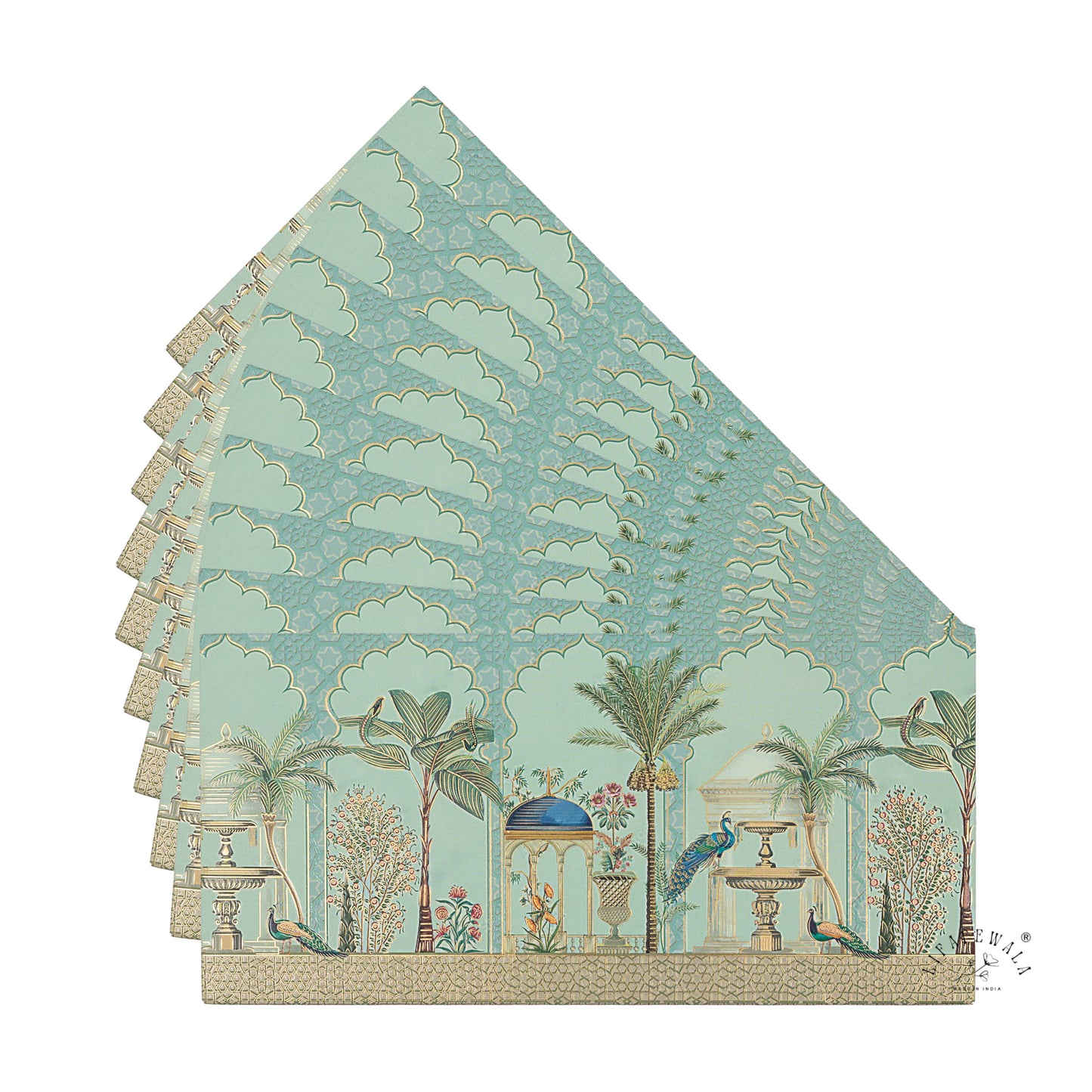 Designer Peacock Shagun Envelopes – Velvet Feel Gold Foil with UV Finish Wedding Gift Covers | Lifafewala