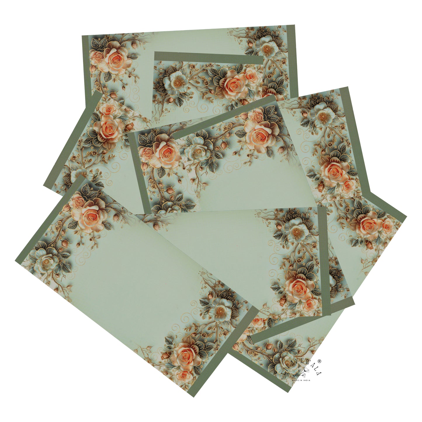 Floral Gold Foil UV Shagun Envelopes | LIFAFEWALA (Matte Finish, Pack of 20–200)