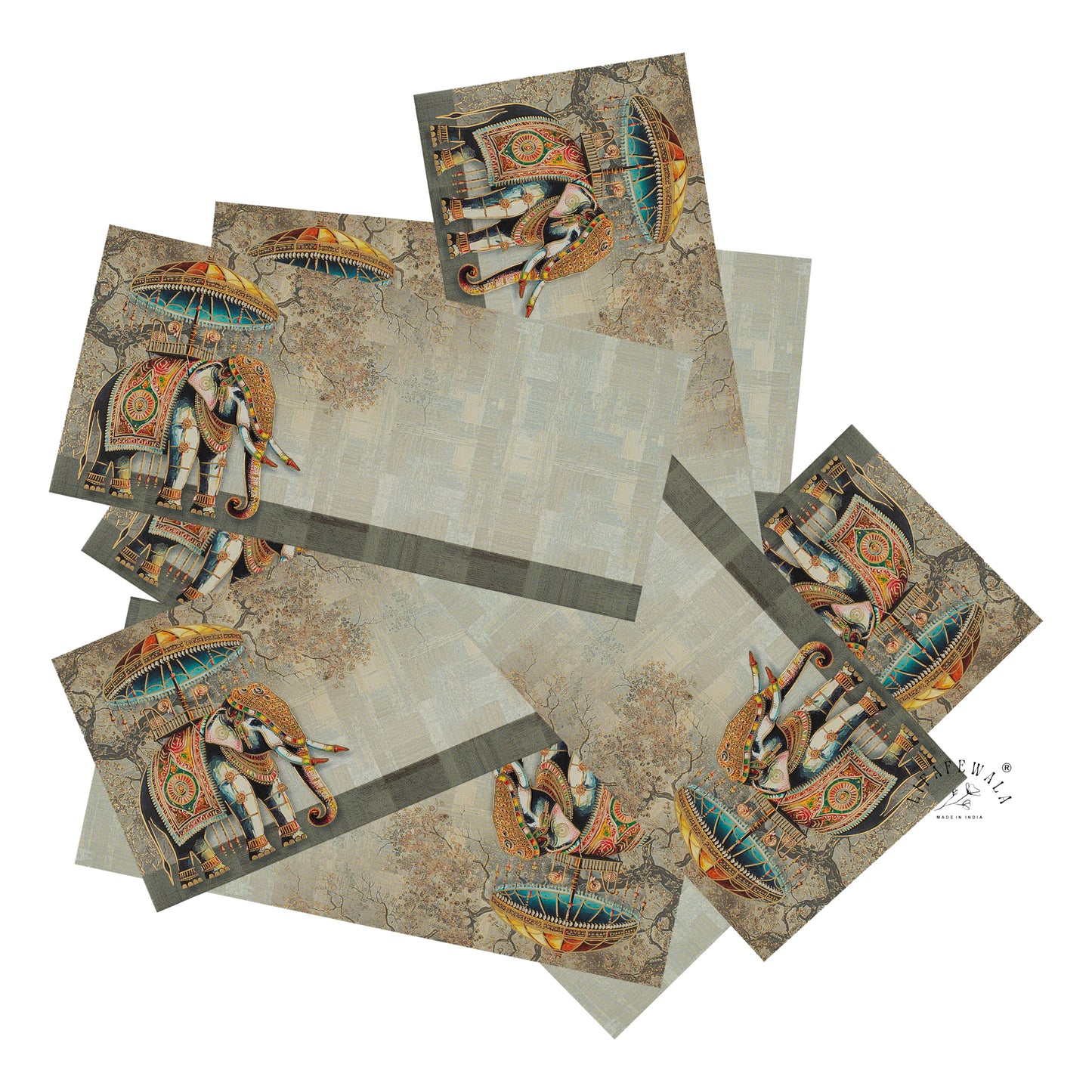 Elephant Gold Foil Shagun Envelopes | LIFAFEWALA (Matte Finish, Pack of 20–200)