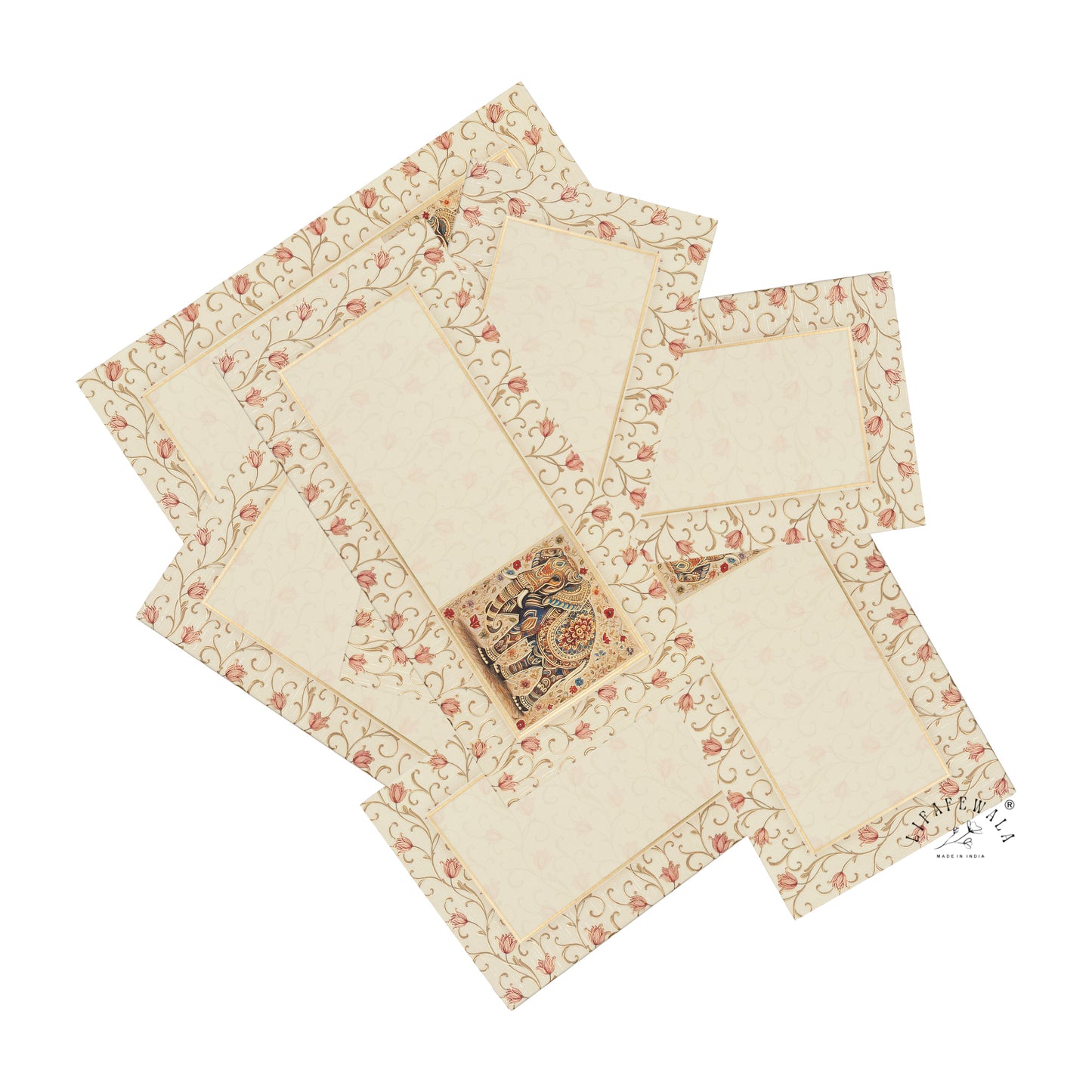 Designer Elephant Shagun Envelopes – Velvet Feel with UV Finish Premium Wedding Gift Covers | Lifafewala