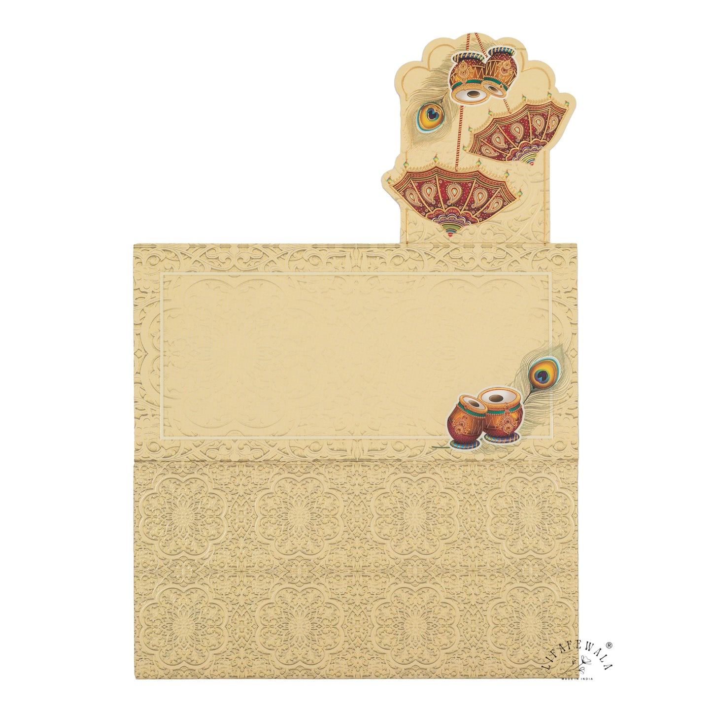 Premium Umbrella Design Shagun Envelopes – Stylish 2.5 Fold Matte Finish with Gold Foil & UV | Lifafewala