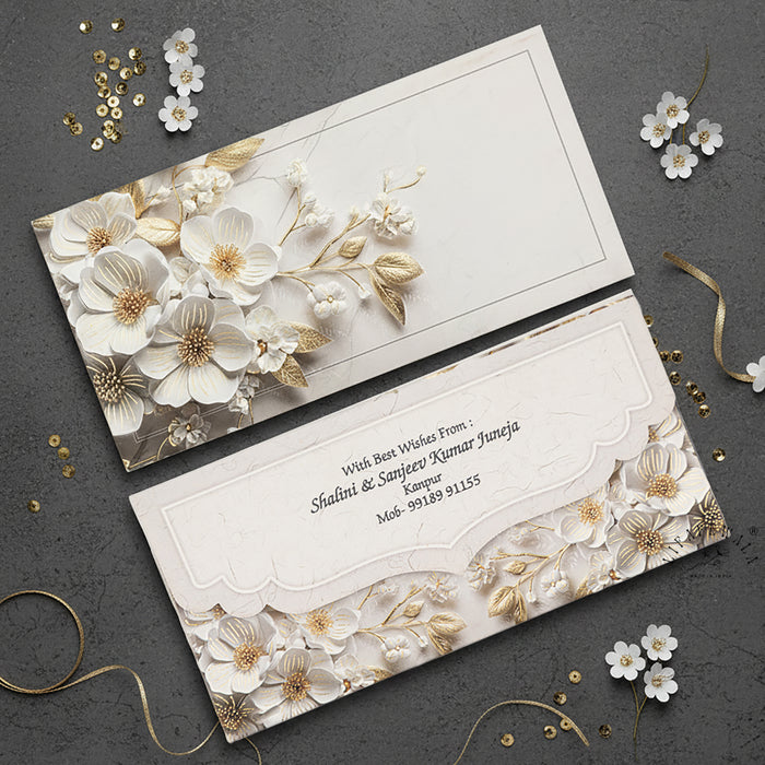 Gold Foil & UV velvet shagun envelope by LIFAFEWALA – photo 1 of 7