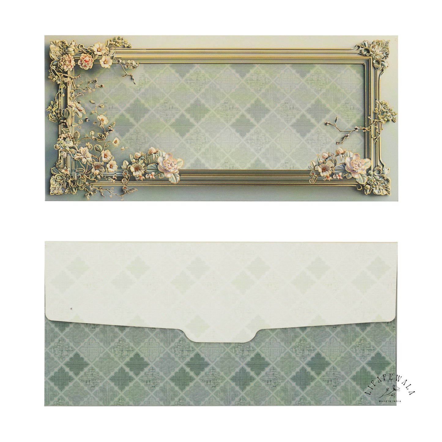 Floral Velvet Feel Money Envelopes | LIFAFEWALA Shagun Lifafa (Pack of 20–200)