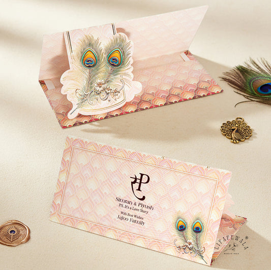 Premium Designer Shagun Envelopes – Stylish 2.5 Fold Matte Finish with Gold Foil & UV | Lifafewala