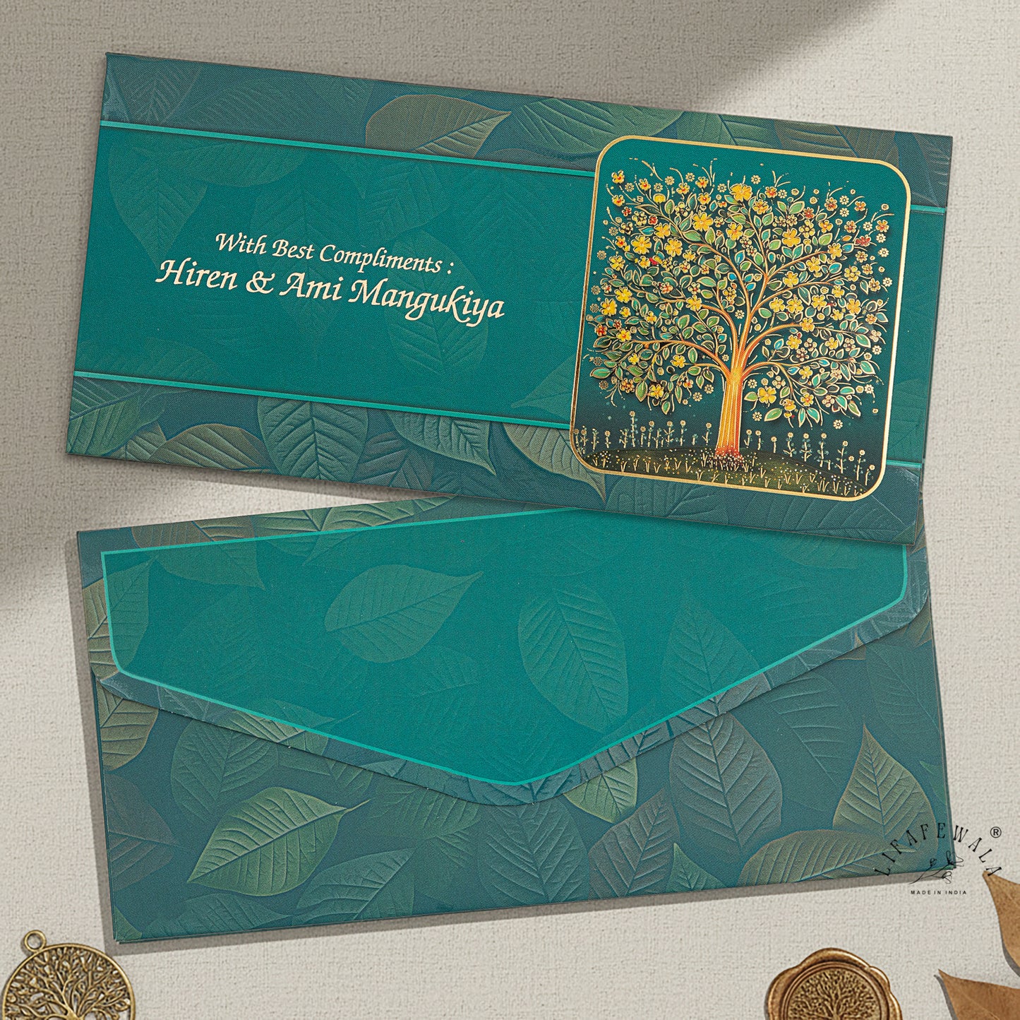 Premium Gold Foil Shagun Envelopes | LIFAFEWALA (Matte Finish, Pack of 20–200)