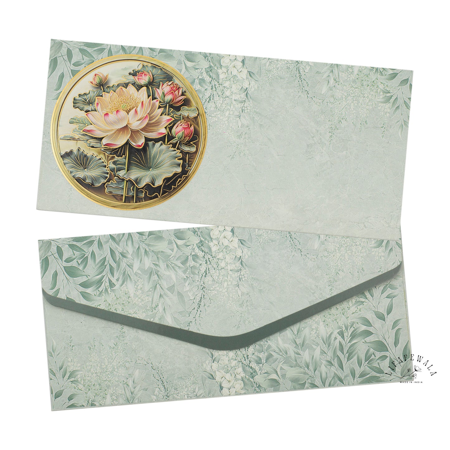 Floral Velvet Finish Gold Foil Shagun Envelopes | LIFAFEWALA (Pack of 20–200)