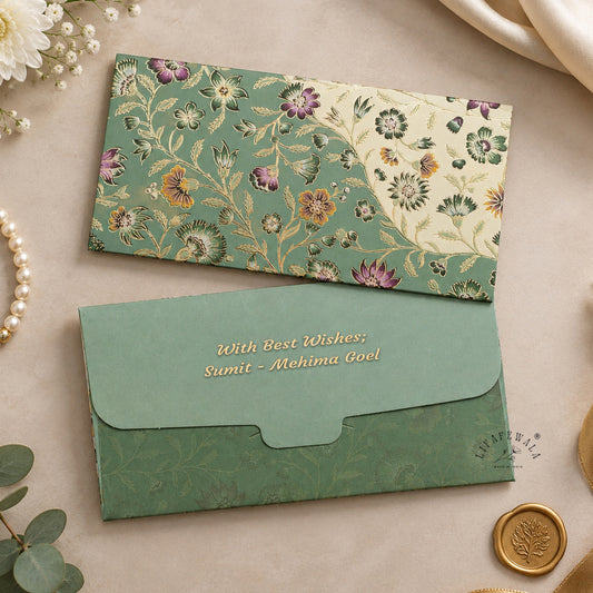 Pastel Floral Matte Shagun Envelopes | LIFAFEWALA (Matte Finish, Pack of 20–200)