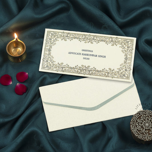 Floral Velvet Finish Gold Foil Shagun Envelopes | LIFAFEWALA (Pack of 20–200)
