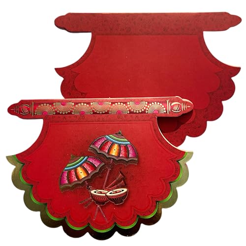 Lifafewala Unique and Exclusive Designer Fan Shaped Money And Shagun Envelopes for Weddings, Birthdays and Various other Occasions (Yellow)