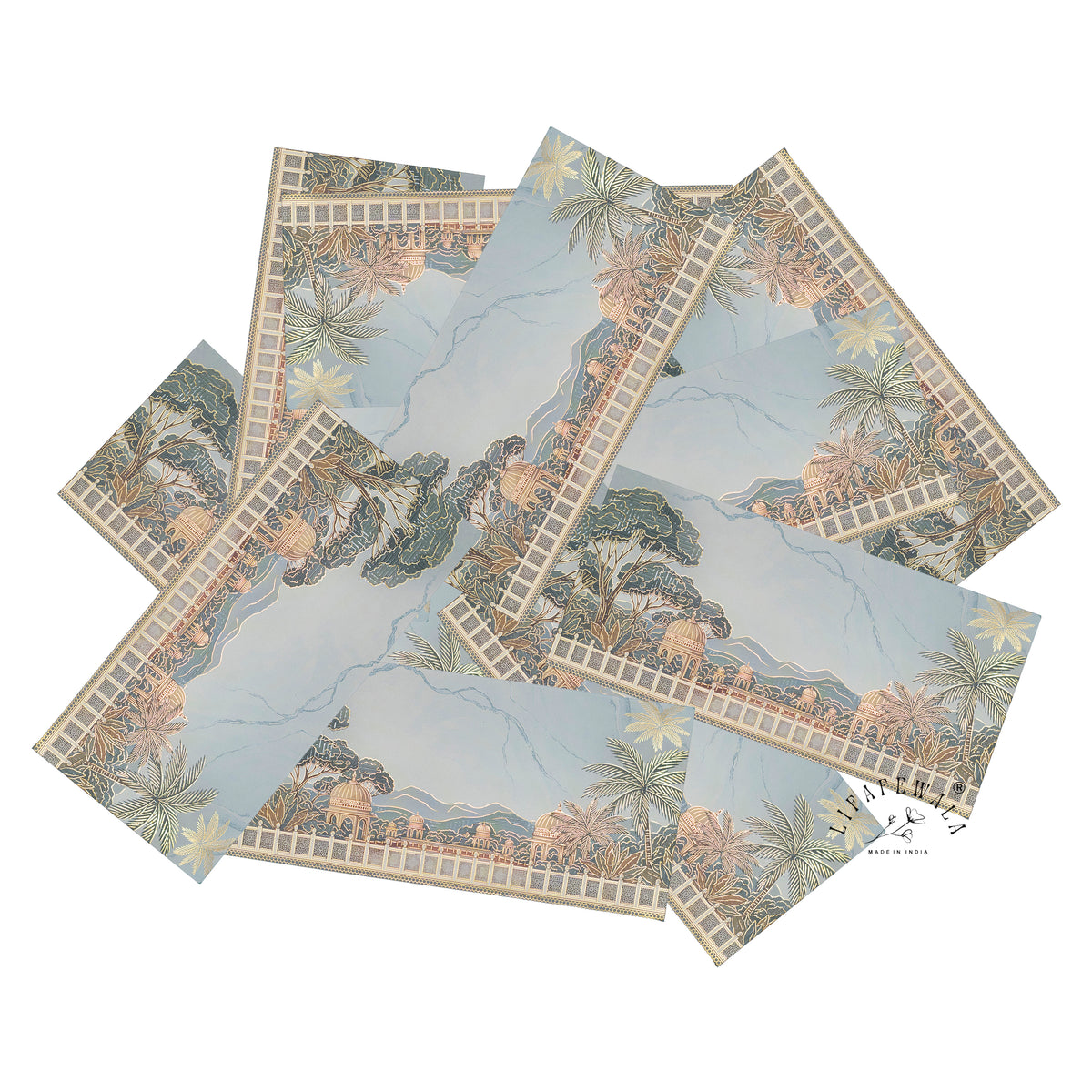 Blue Marble Palace Landscape matte UV shagun envelope by LIFAFEWALA – scattered envelopes