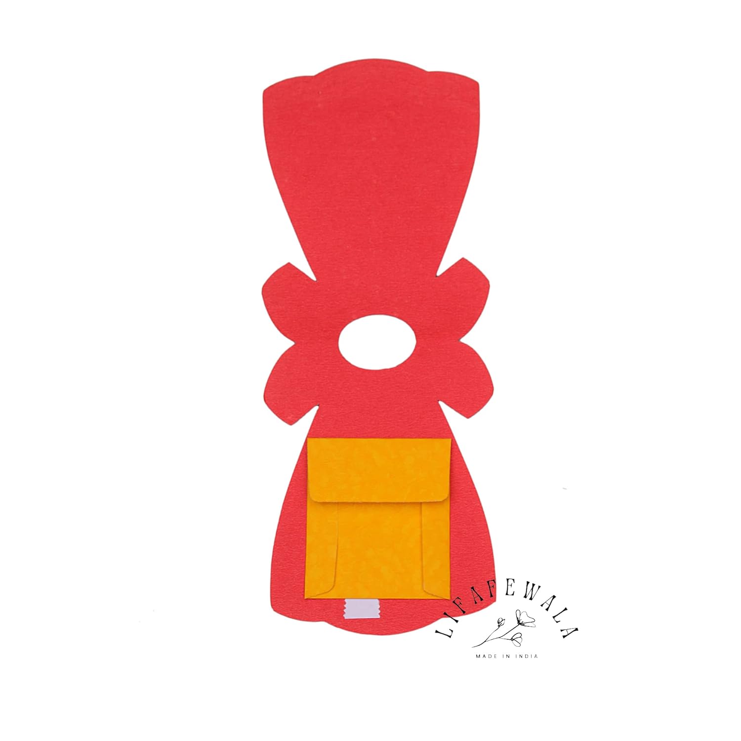 Lifafewala Unique and Exclusive Designer Ethnic Frock/Dress shaped Money And Shagun Envelopes for Weddings, Birthdays and Various other Occasions. Pack of 10| Color: Multicolor (As per availability)