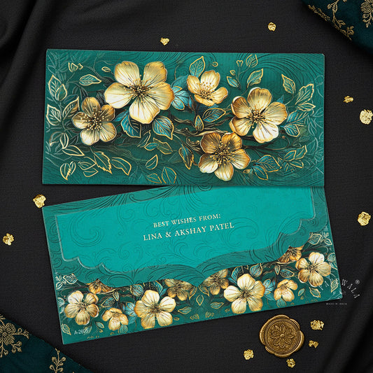 Premium Velvet Feel Shagun Lifafa | LIFAFEWALA Exclusive Gold Foil Wedding Money Envelopes (Pack of 20–200)