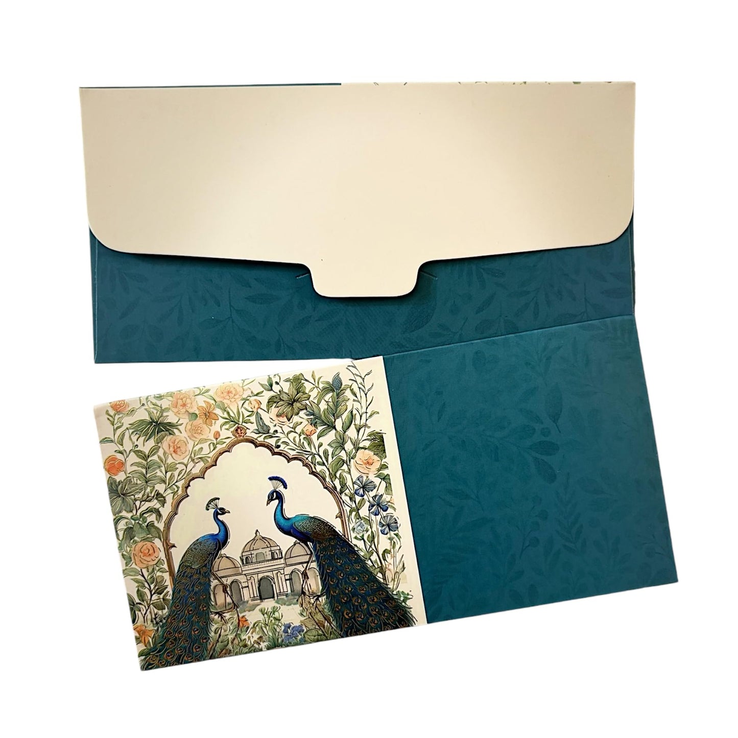 LIFAFEWALA Premium & Exclusive Double Peacock Design Money and Shagun Envelopes for Wedding,Birthday,Gifting |Matt Finish| |Pack of 10| (Gold Foil)