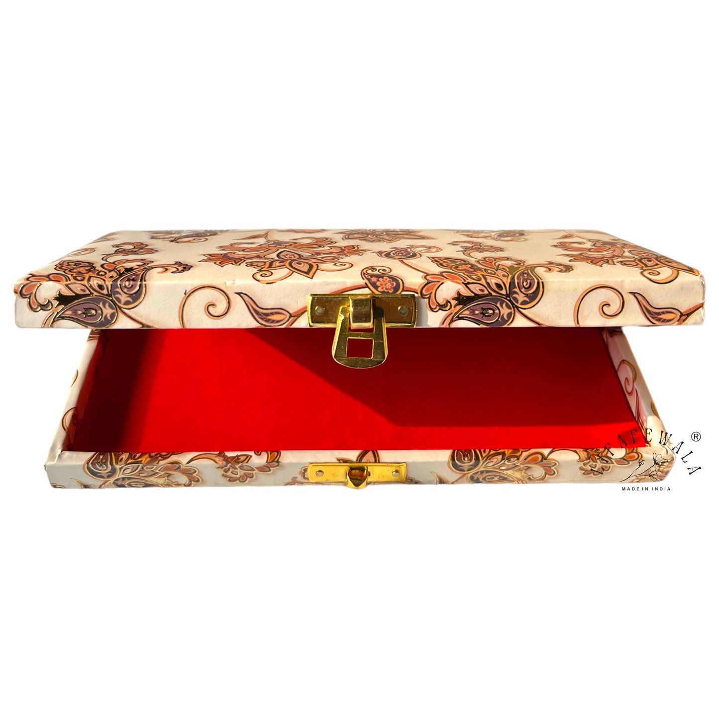 LIFAFEWALA Designer Rectangular Shaped Floral Design Cash Box, Shagun Box, Gift Box, Gaddi Box, Jewellery Box, Shagun Envelope In Floral Design (Multicolor, Pack of 1)