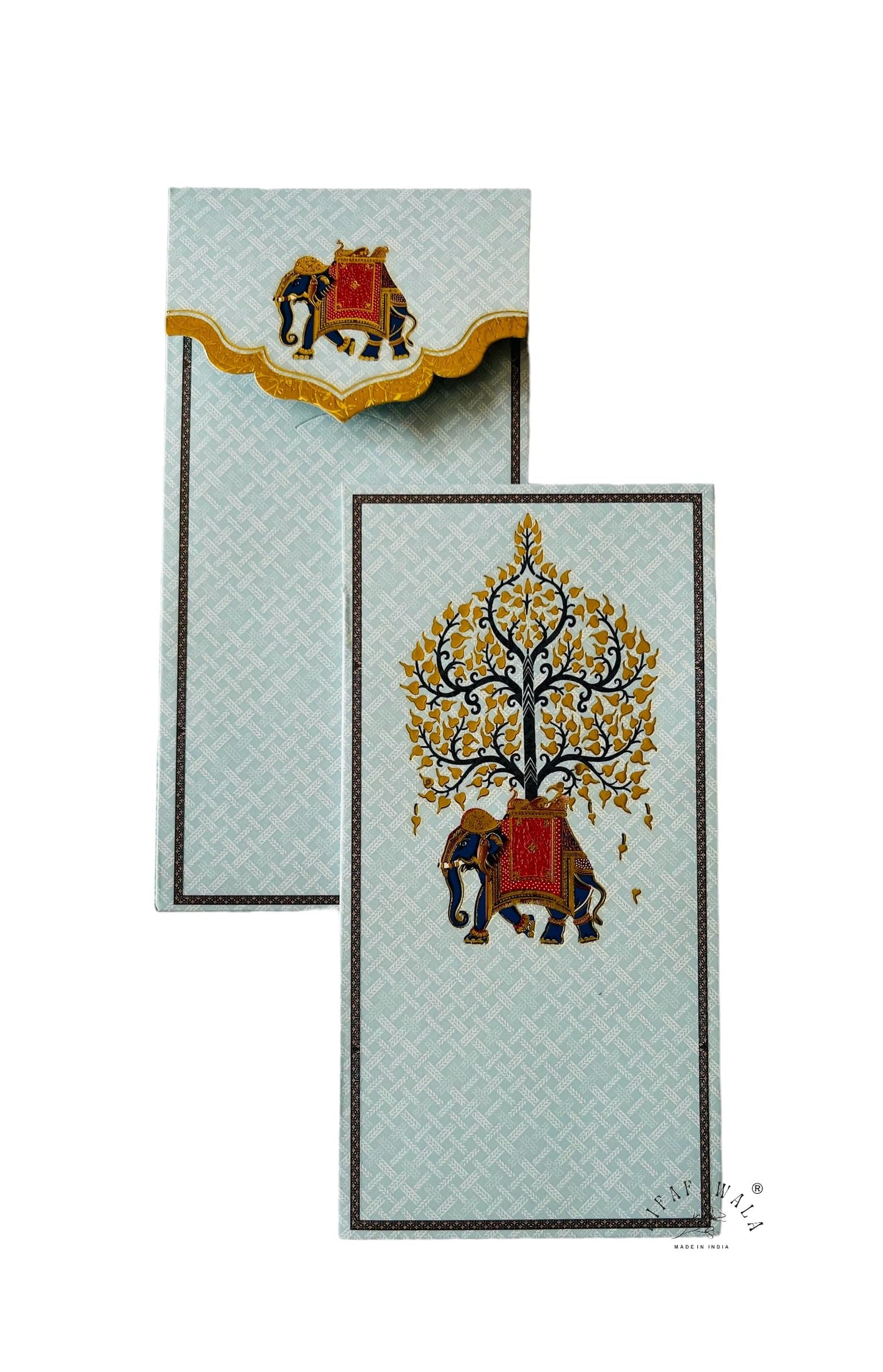 LIFAFEWALA Standing Premium & Royal Elephant Money and Shagun Envelopes for Wedding,Birthday,Gifting |Velvet Feel| |Pack of 10| (Multicolor)