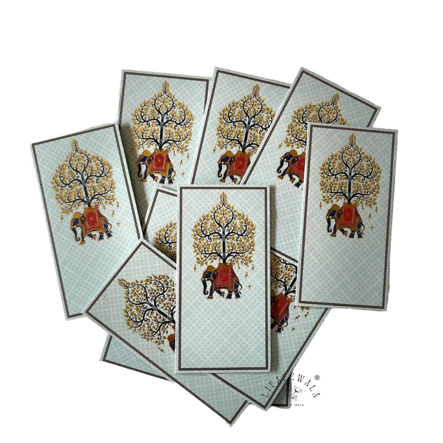 LIFAFEWALA Standing Premium & Royal Elephant Money and Shagun Envelopes for Wedding,Birthday,Gifting |Velvet Feel| |Pack of 10| (Multicolor)