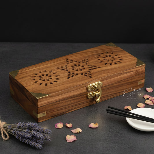 LIFAFEWALA Handmade Exclusive Wooden Gaddi Box, Jewellery Box, Cash Box, Gift Box,Premium Money Box Envelope  Luxury Envelope Shagun Box With For Wedding, Rakhi & Other Festivities (Brown Color)