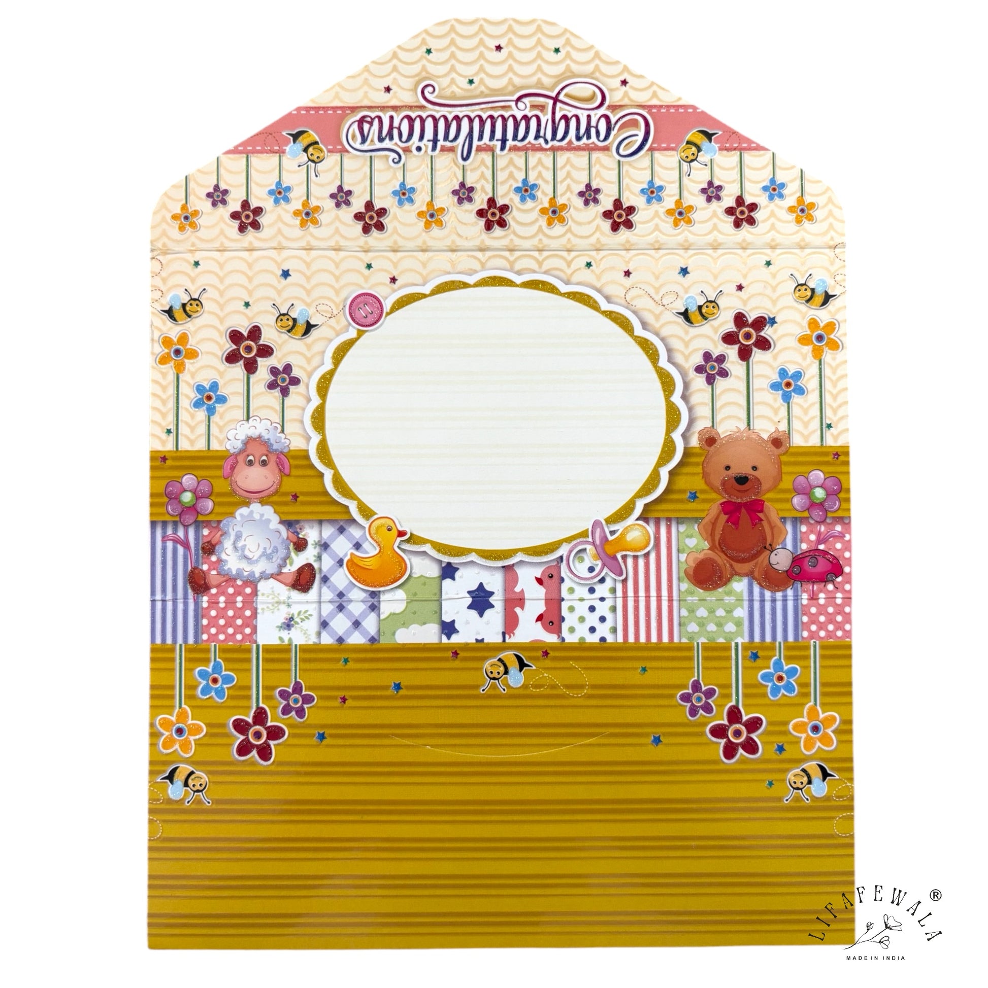 Cute Mustard Baby Shower Money Envelope