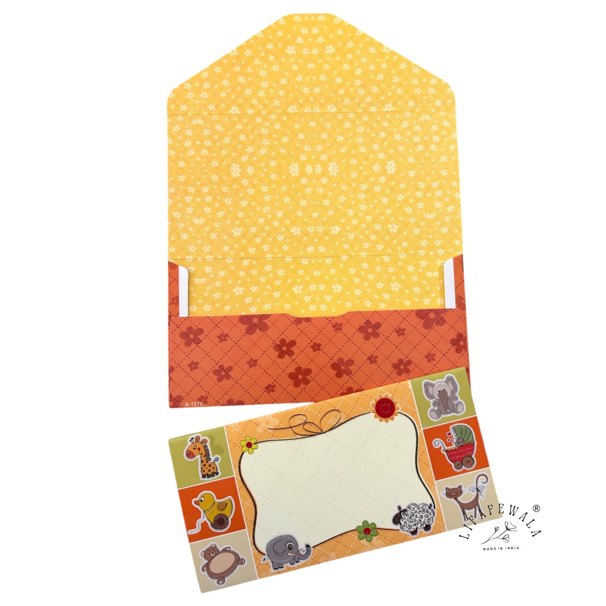 Cute Kids Theme Money Envelope in Orange