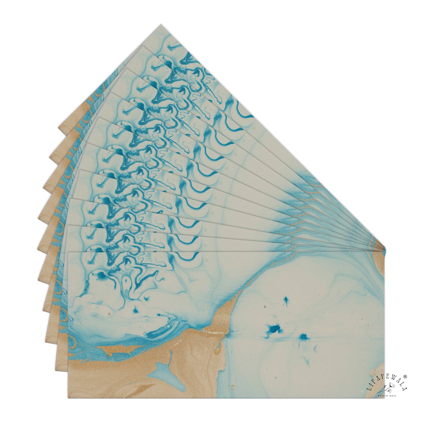 Eco Friendly Stationery – Blue Handmade Paper Lifafa