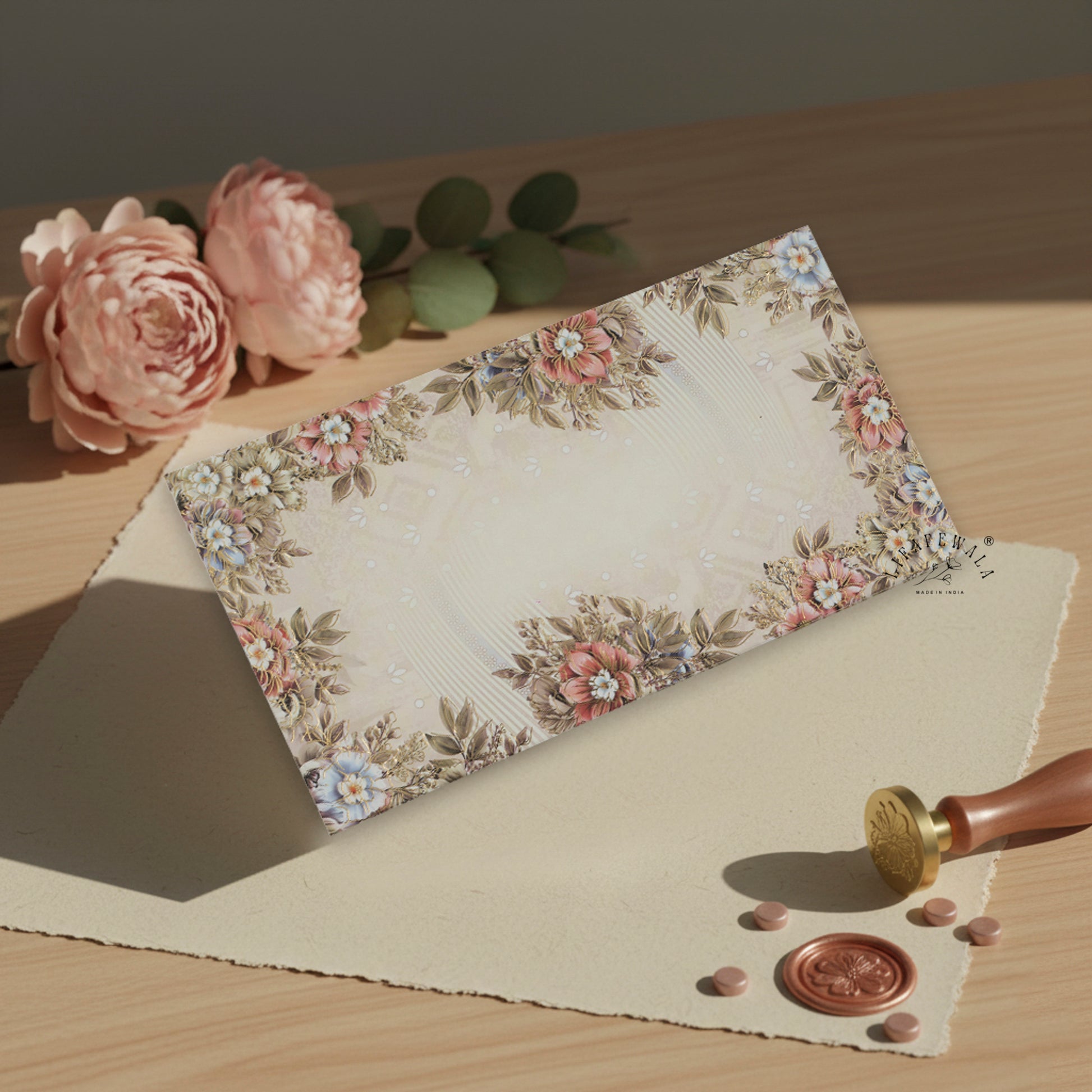 Flower Printed Shagun Envelopes in Matte Finish – LIFAFEWALA