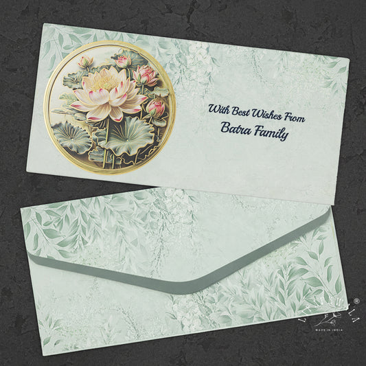 Floral Velvet Finish Gold Foil Shagun Envelopes | LIFAFEWALA (Pack of 20–200)
