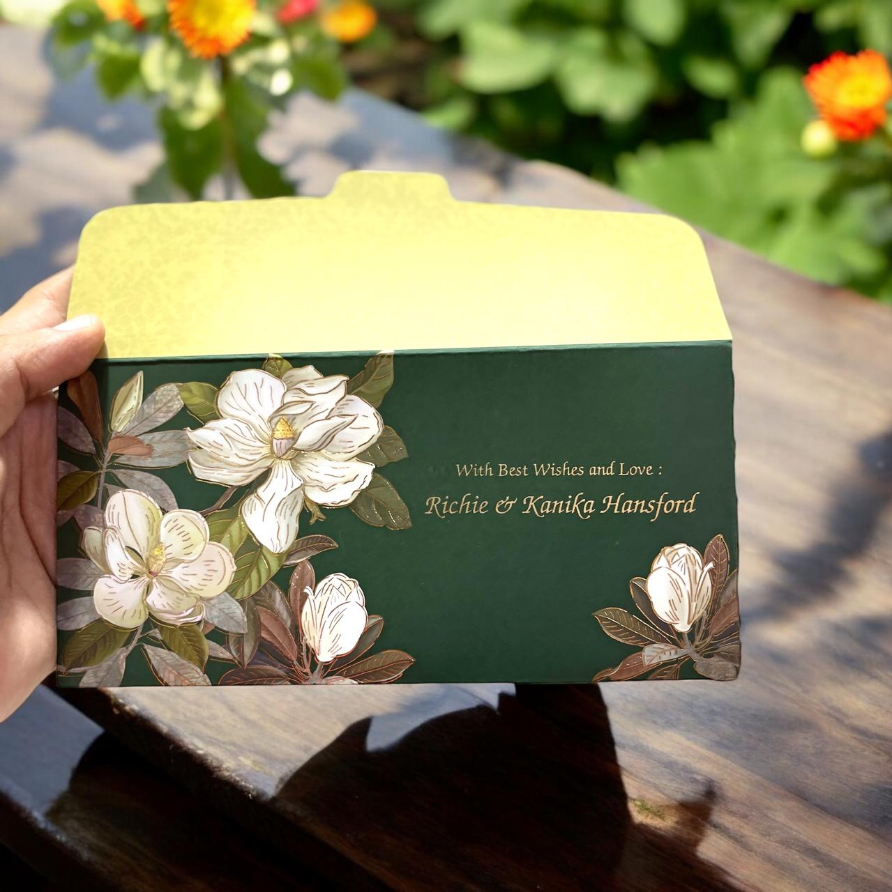 Dark Green Velvet Shagun Envelopes – Wedding & Gift Money Envelope | LIFAFEWALA