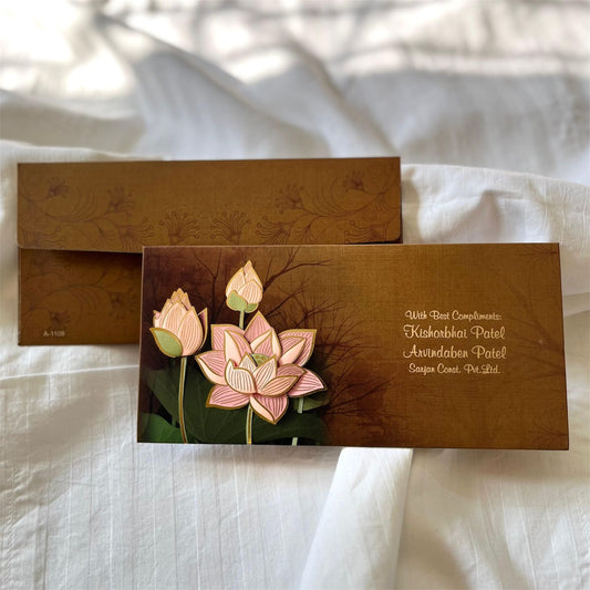 Luxury Brown Floral Envelopes | Wedding Money Gift Covers – Lifafewala