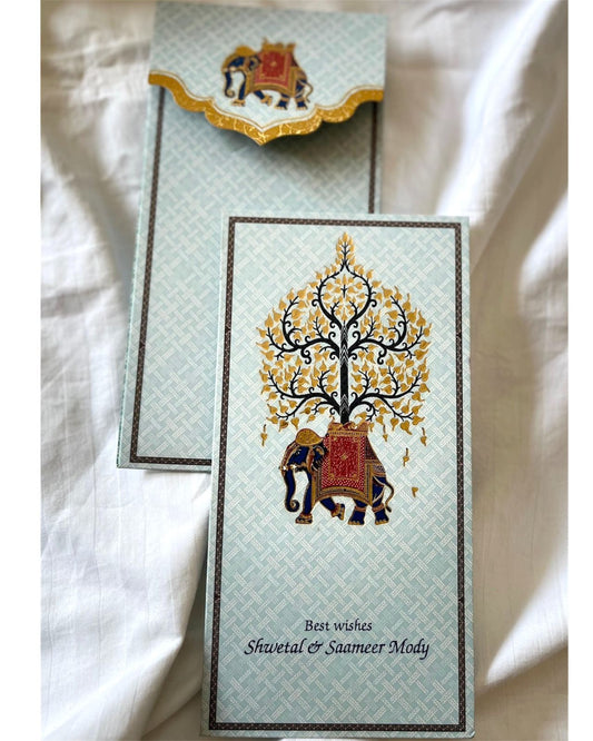 Premium Velvet Feel Elephant Design Envelopes | Pack of 20, 50, 100, 200 – Lifafewala