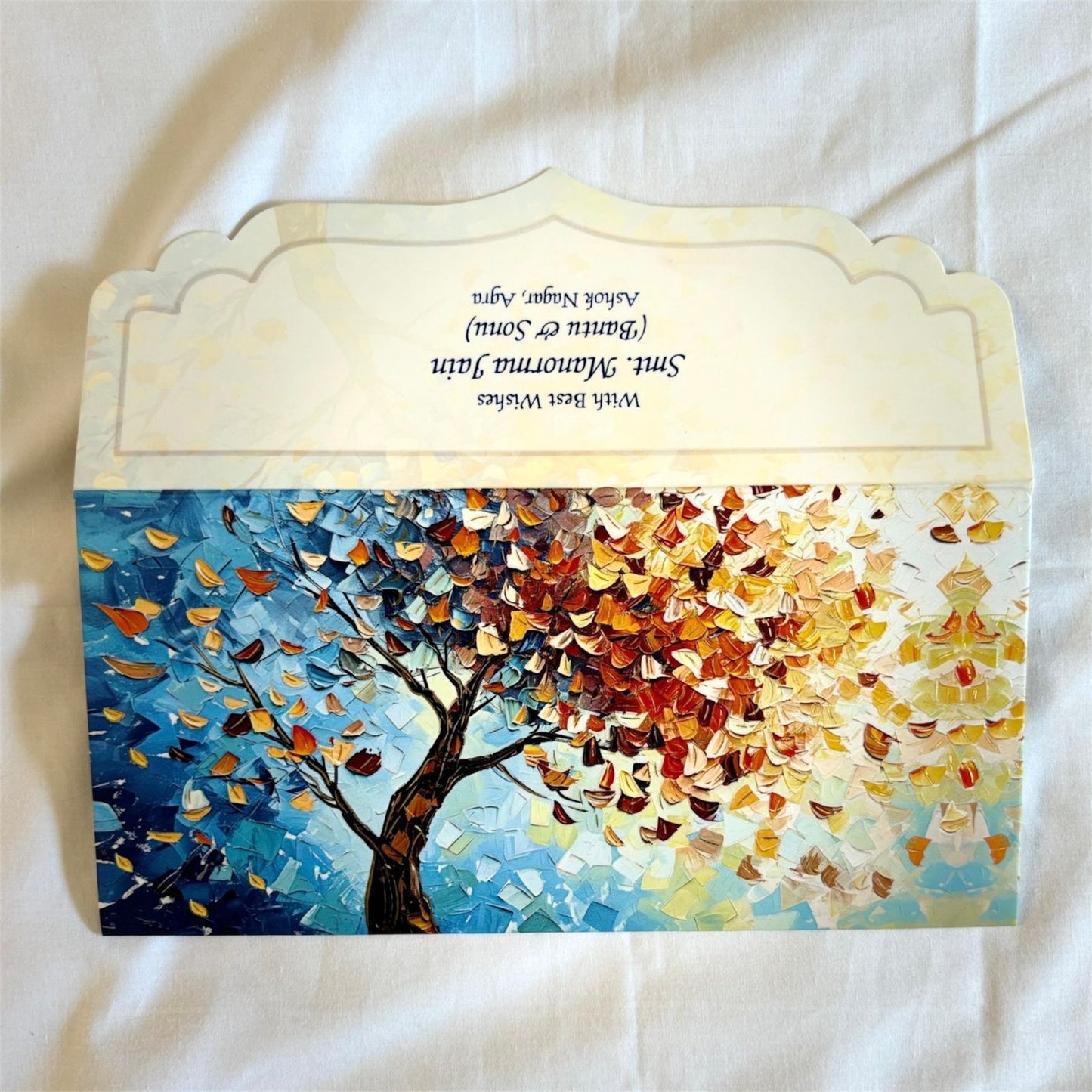 Magical Tree Shagun Envelopes – Velvet Feel Gold Foil Wedding Gift Covers | Lifafewala