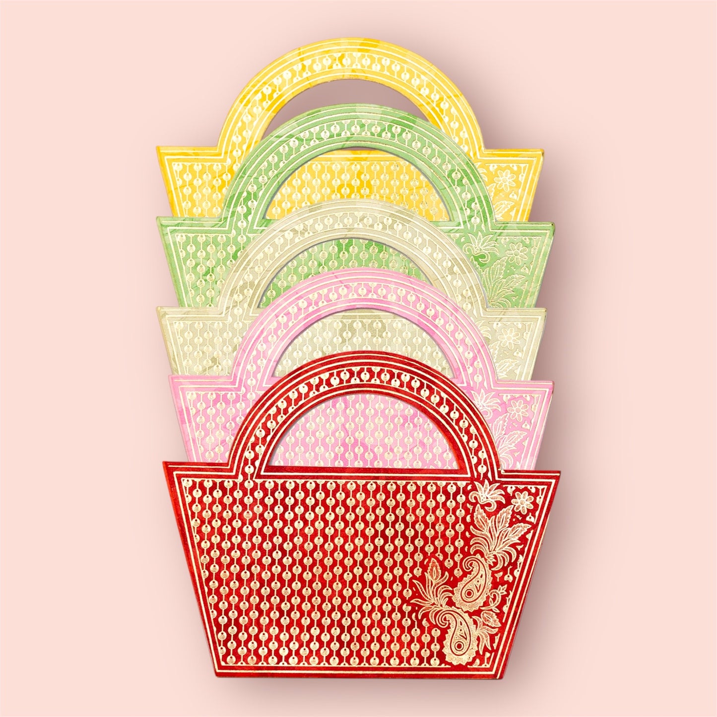 LIFAFEWALA Designer Ethnic Basket with Handle and Shagun Envelopes