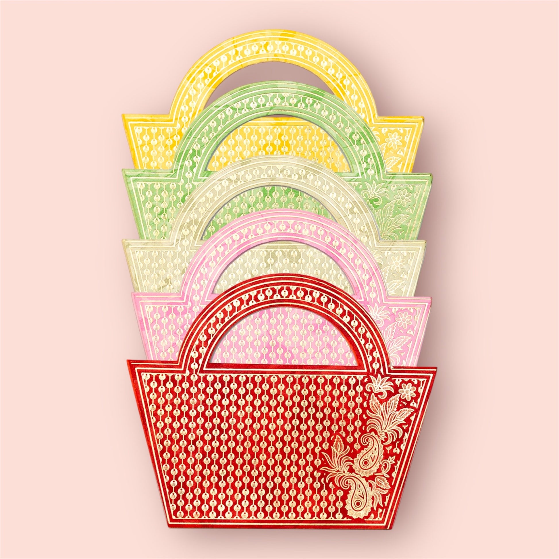 LIFAFEWALA Designer Ethnic Basket with Handle and Shagun Envelopes