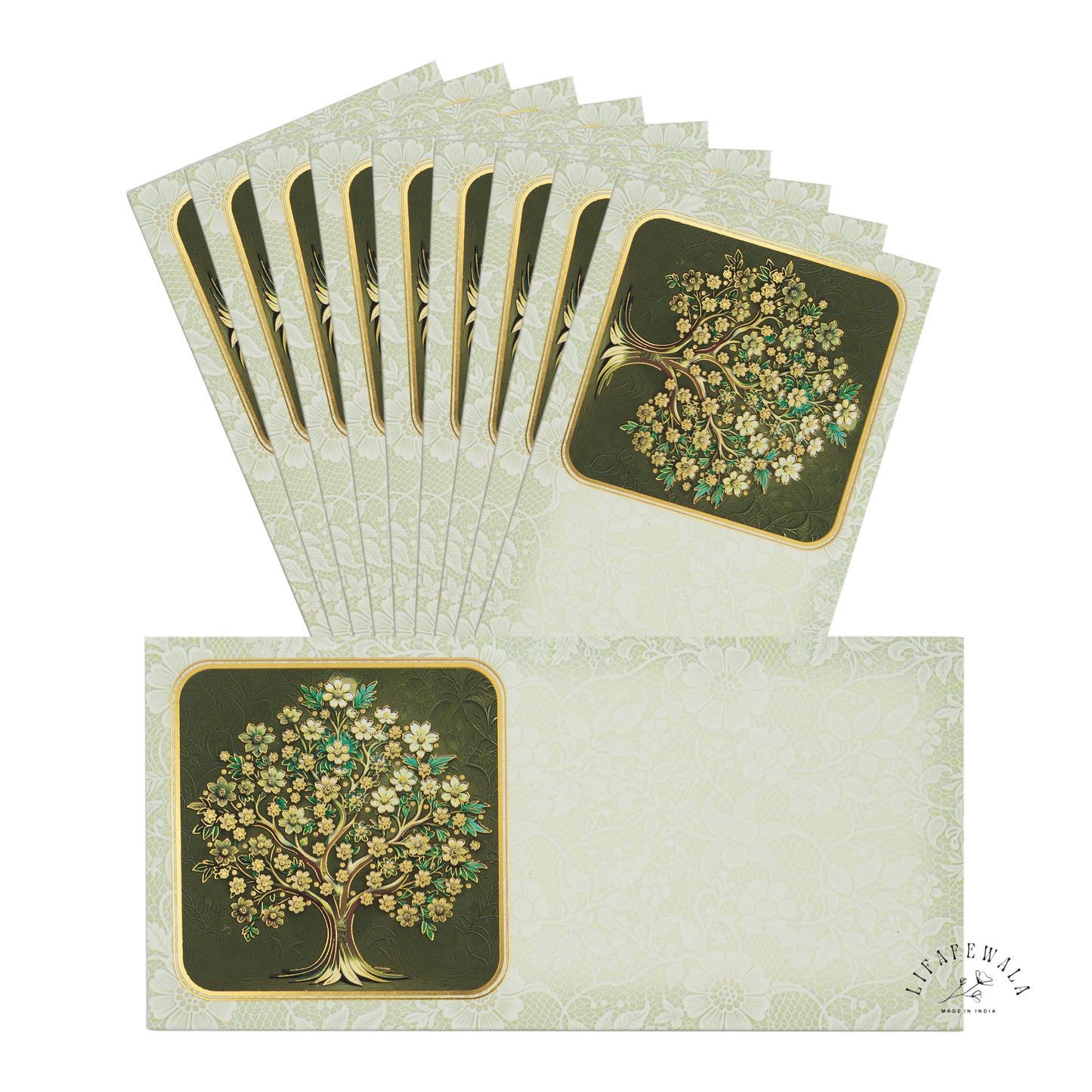 LIFAFEWALA Floral Velvet Feel Money Envelope