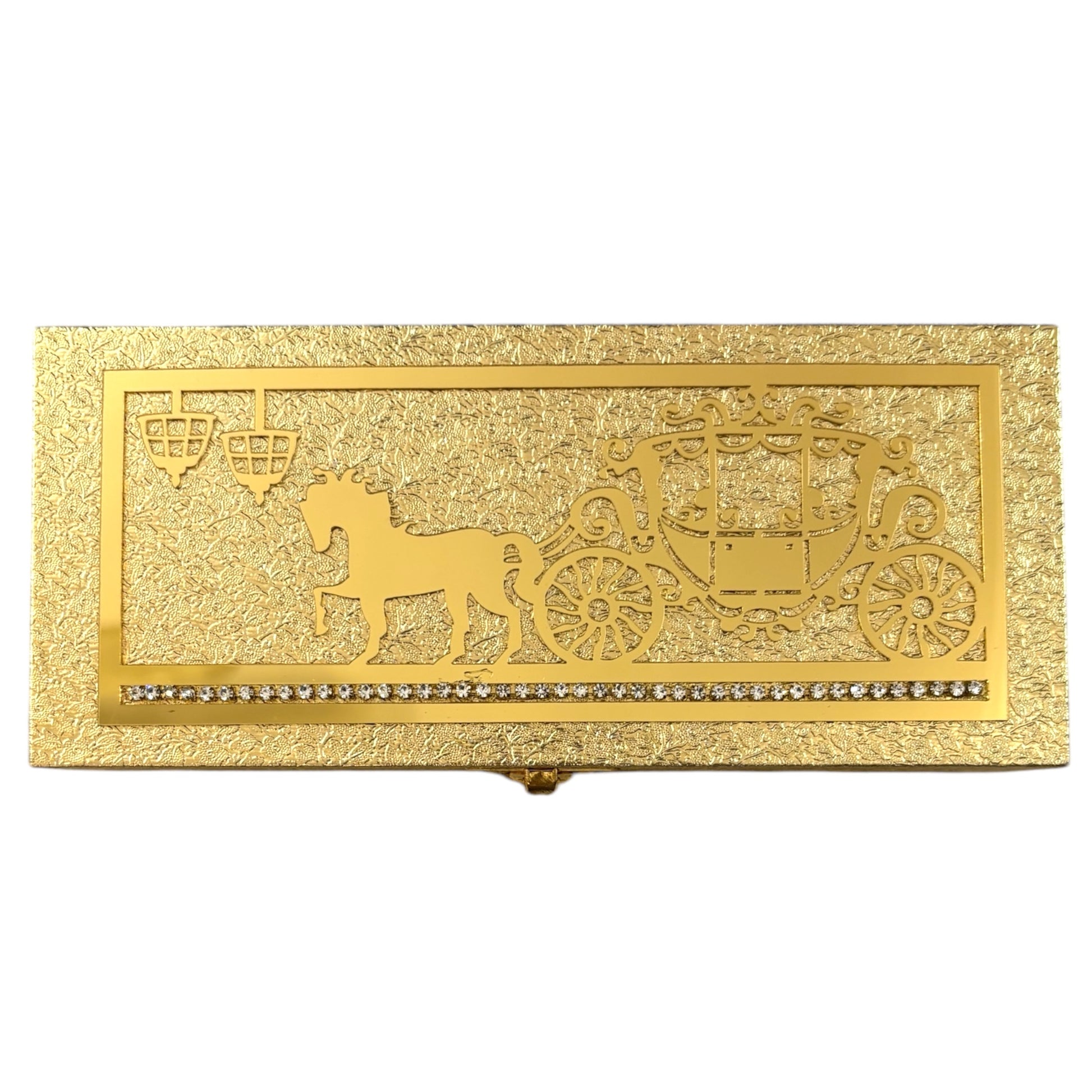 Laser-Cut Golden Wedding Gift Box – Premium Finish