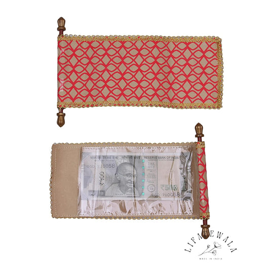 Lifafewala Premium and Exclusive Designer Ethnic Shahi Farmaan/Roll/Scroll Money Envelopes for Wedding, Birthday, Engagement and Various other Occasion and Festivities.| Pack of 10 | Color: Multicolor