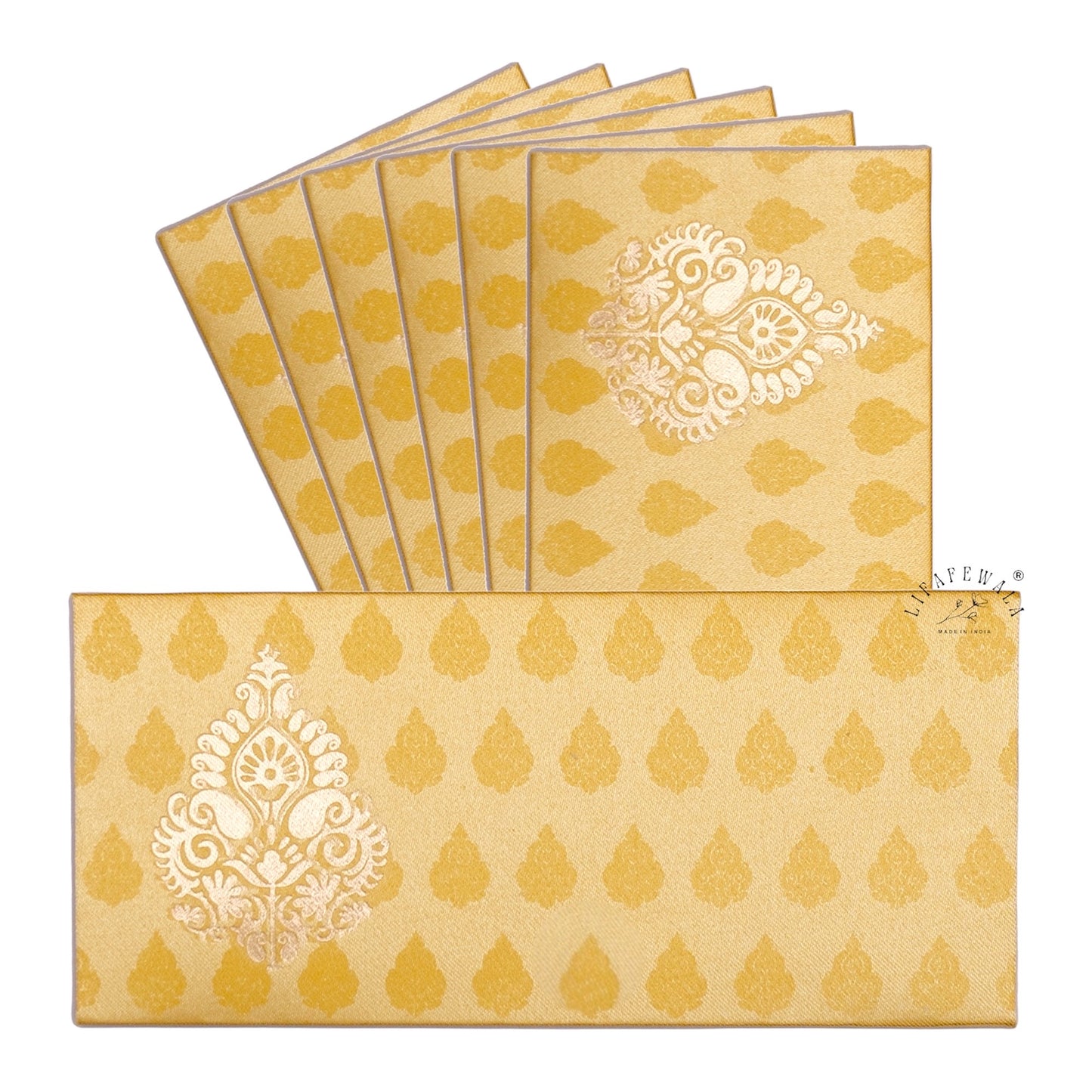 Luxury Gold Satin Wedding Money Envelope for Gifting