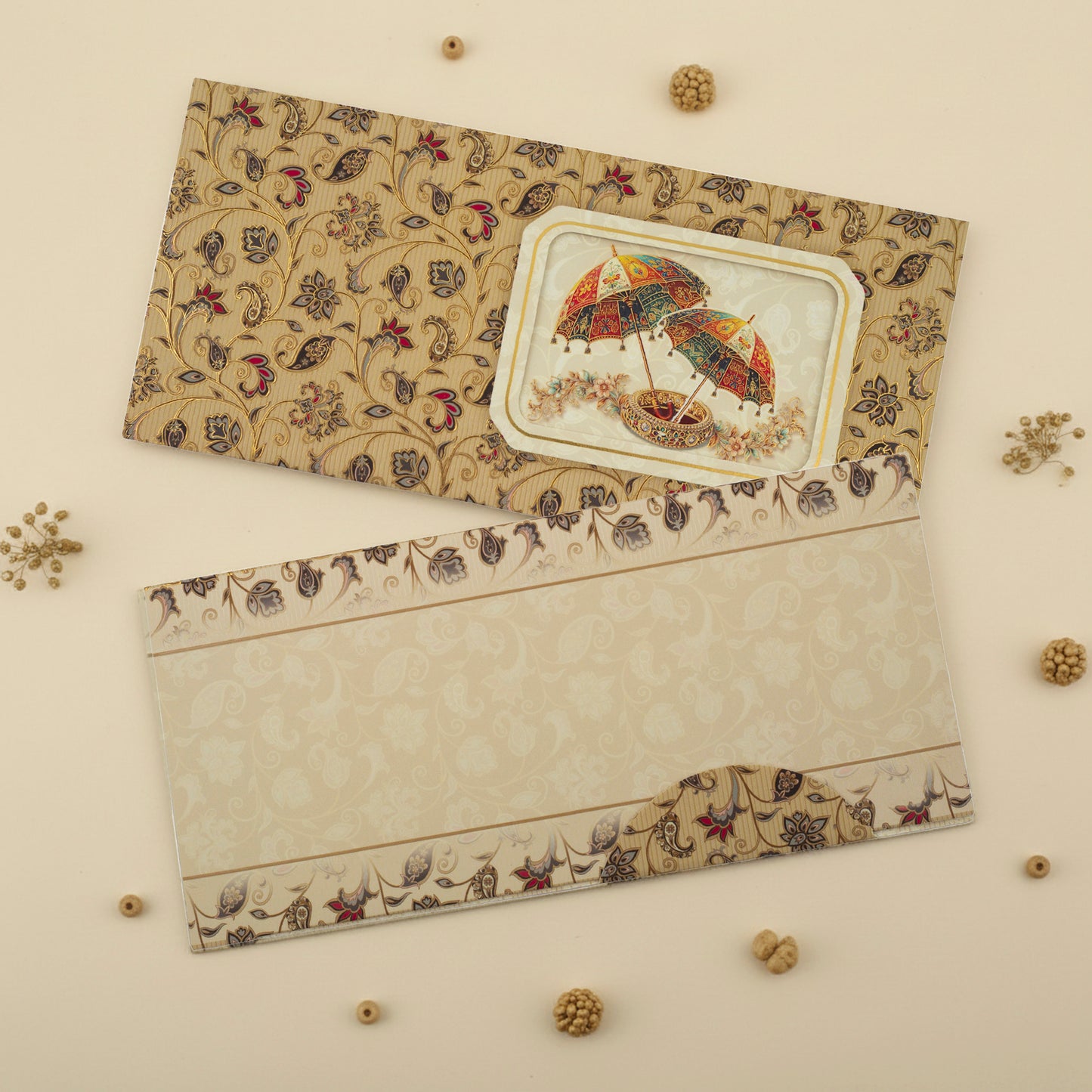 Luxury Gold Foil Velvet Money Envelope with Tuck Flap