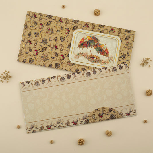 Luxury Gold Foil Velvet Money Envelope with Tuck Flap