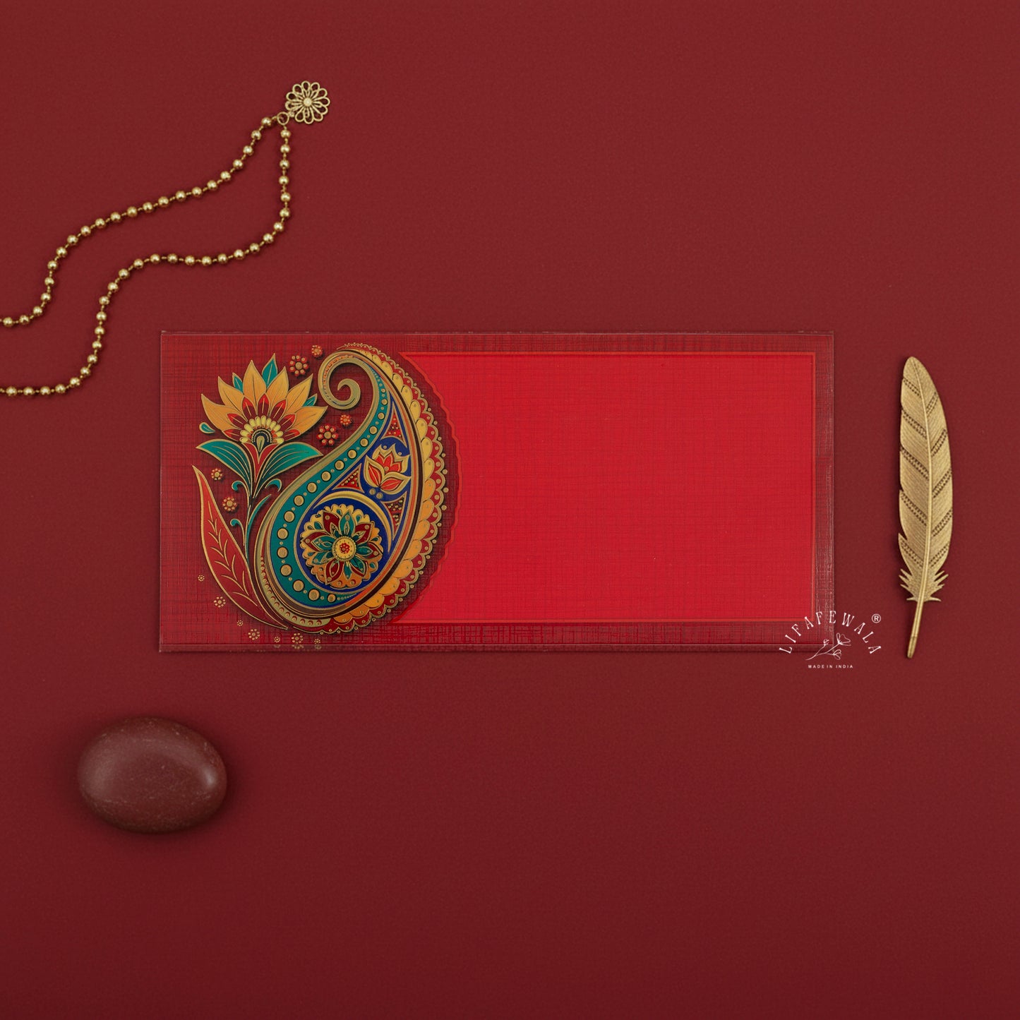 Matte Finish Red Wedding Cash Gift Lifafa