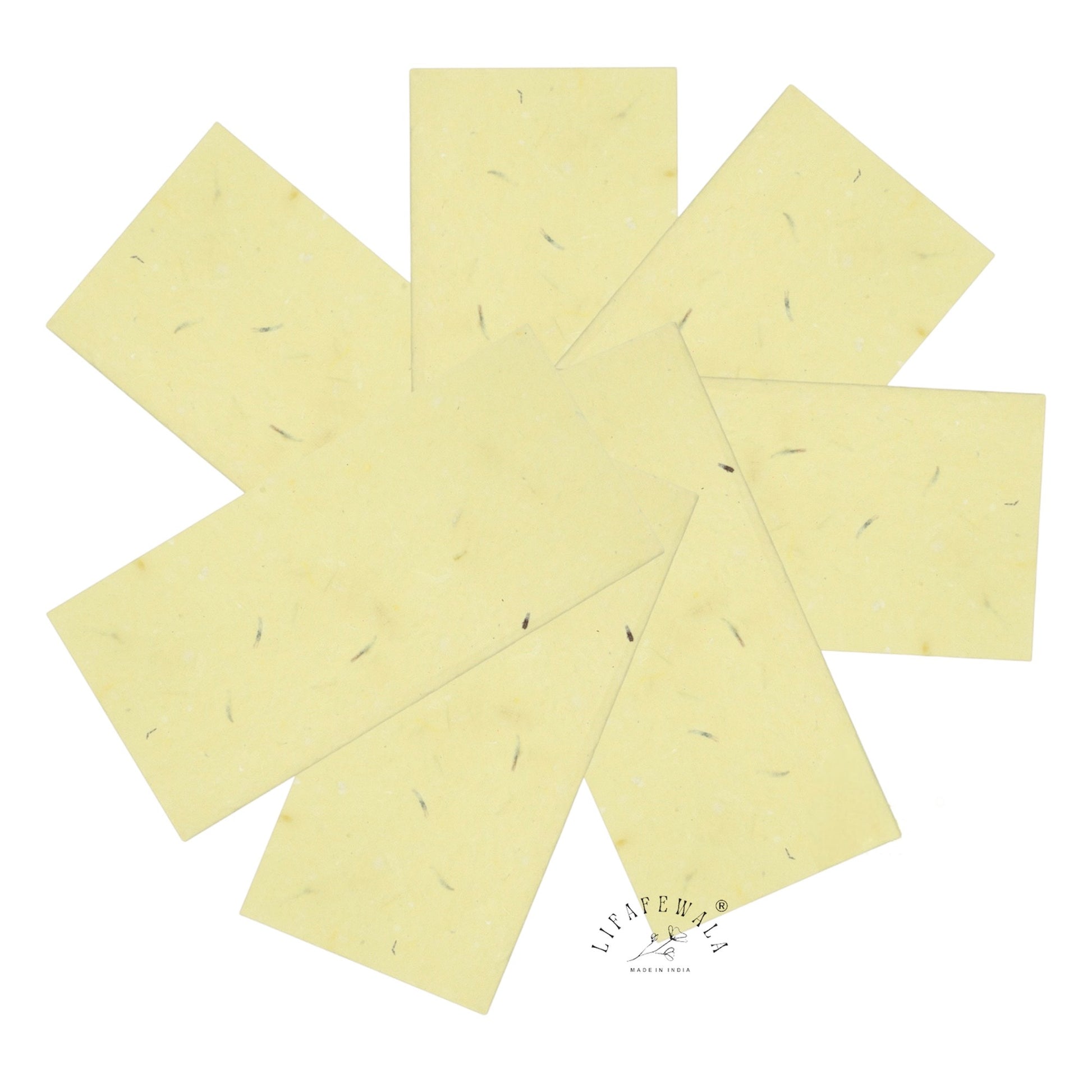 Pastel Yellow Plantable Cash Envelope by LIFAFEWALA