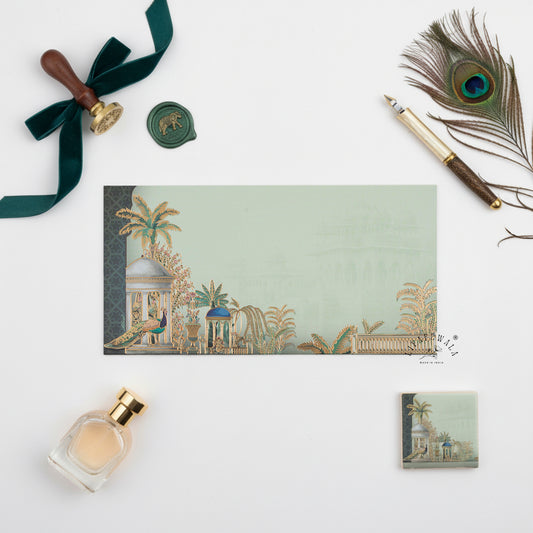 Peacock designer shagun lifafa envelope front view